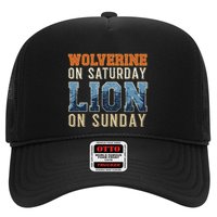 Wolverine On Saturday Lion On Sunday Trucker Hat