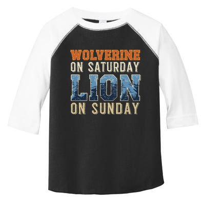 Wolverine On Saturday Lion On Sunday Toddler Fine Jersey T-Shirt
