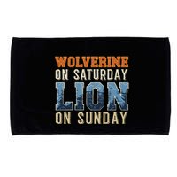 Wolverine On Saturday Lion On Sunday Microfiber Hand Towel