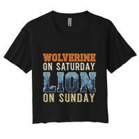 Wolverine On Saturday Lion On Sunday Crop Top