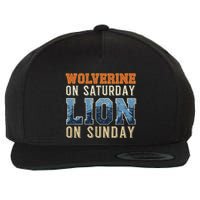 Wolverine On Saturday Lion On Sunday Wool Snapback Cap
