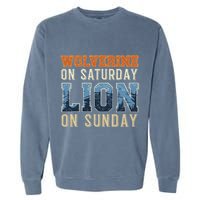 Wolverine On Saturday Lion On Sunday Garment-Dyed Sweatshirt
