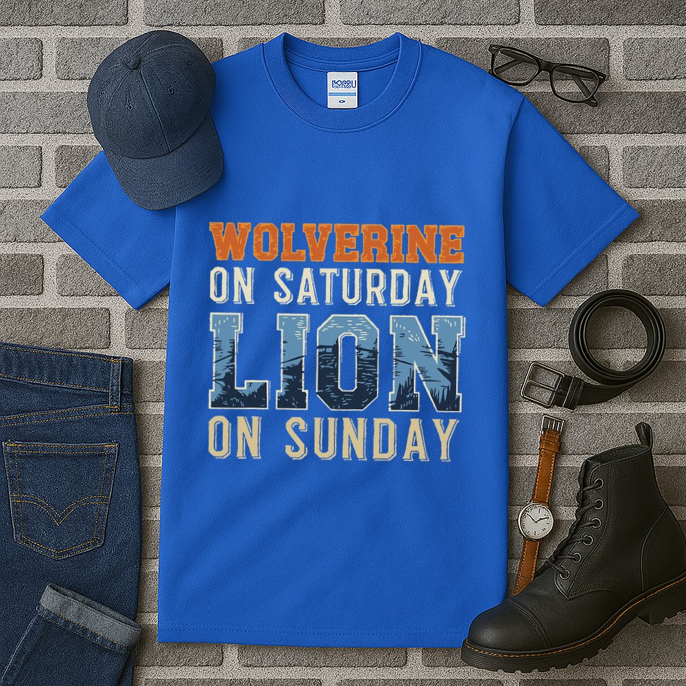 Wolverine On Saturday Lion On Sunday Tall T-Shirt