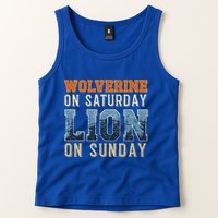 Wolverine On Saturday Lion On Sunday Tank Top