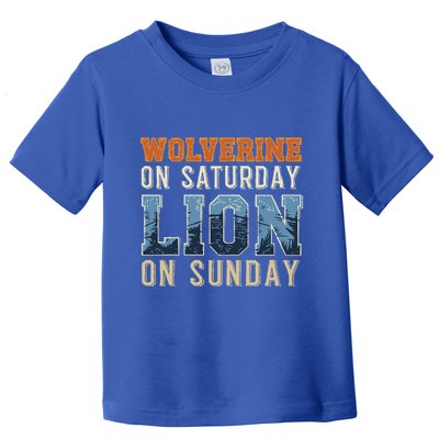 Wolverine On Saturday Lion On Sunday Toddler T-Shirt