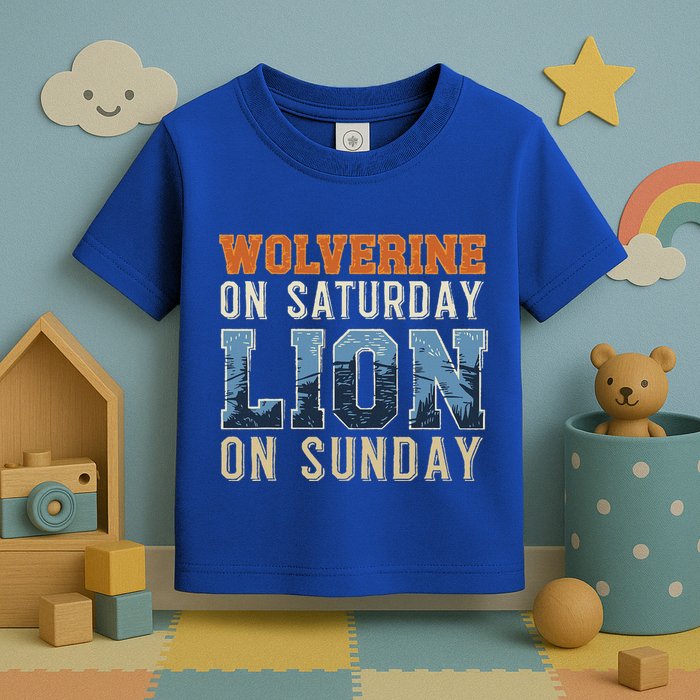 Wolverine On Saturday Lion On Sunday Toddler T-Shirt