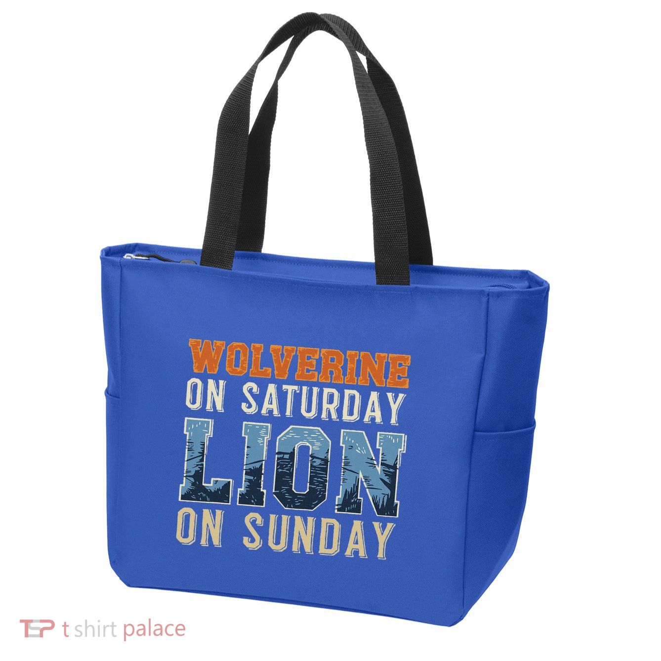 Wolverine On Saturday Lion On Sunday Zip Tote Bag