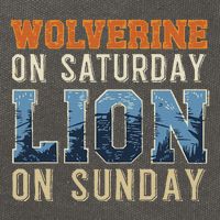 Wolverine On Saturday Lion On Sunday Cotton Canvas Backpack