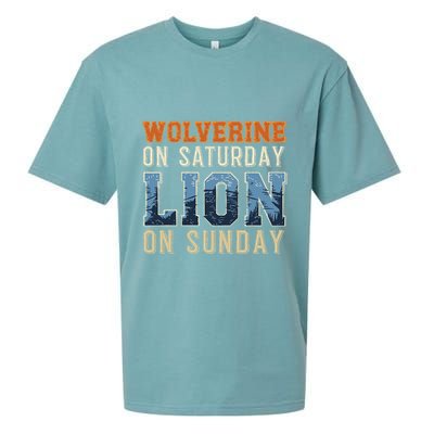 Wolverine On Saturday Lion On Sunday Sueded Cloud Jersey T-Shirt