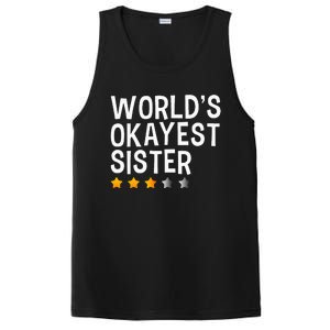 Worlds Okayest Sister Funny Sister PosiCharge Competitor Tank