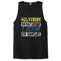 Wolverine On Saturday Lion On Sunday Funny Gift PosiCharge Competitor Tank