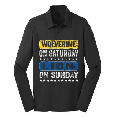 Wolverine On Saturday Lion On Sunday Silk Touch Performance Long Sleeve Polo