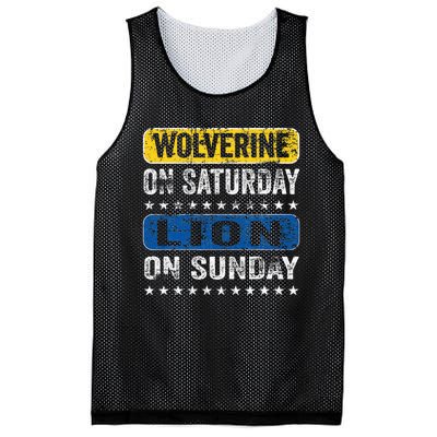 Wolverine On Saturday Lion On Sunday Mesh Reversible Basketball Jersey Tank