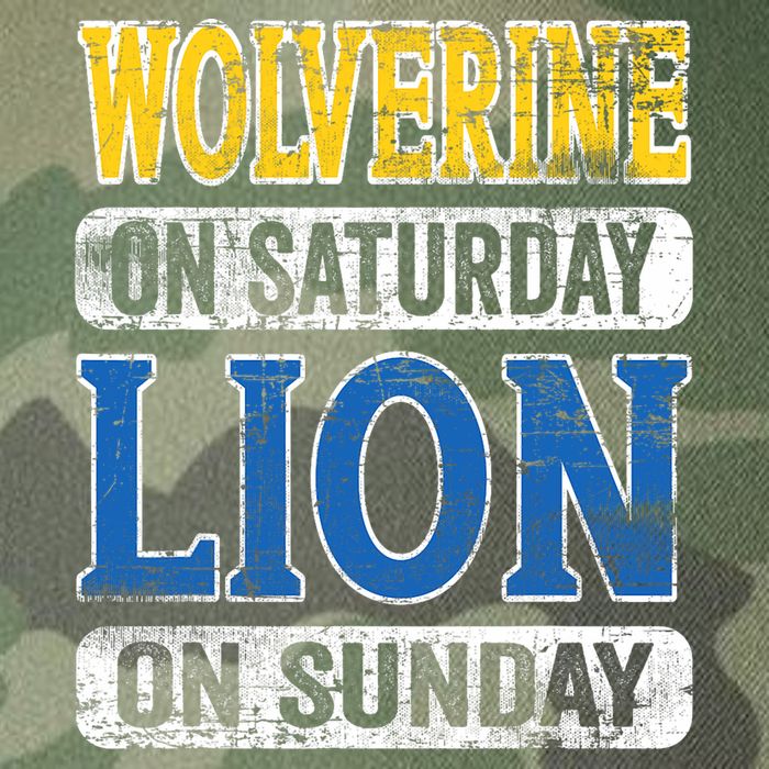 Wolverine On Saturday Lion On Sunday Legacy Tie Dye Trucker Hat