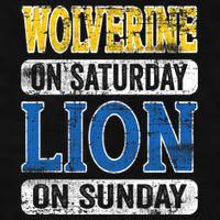 Wolverine On Saturday Lion On Sunday Ladies PosiCharge Tri-Blend Wicking Tank