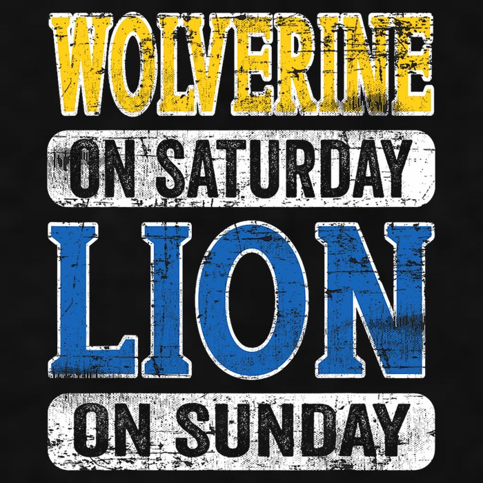 Wolverine On Saturday Lion On Sunday Ladies PosiCharge Tri-Blend Wicking Tank