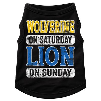 Wolverine On Saturday Lion On Sunday Doggie Tank
