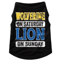 Wolverine On Saturday Lion On Sunday Doggie Tank