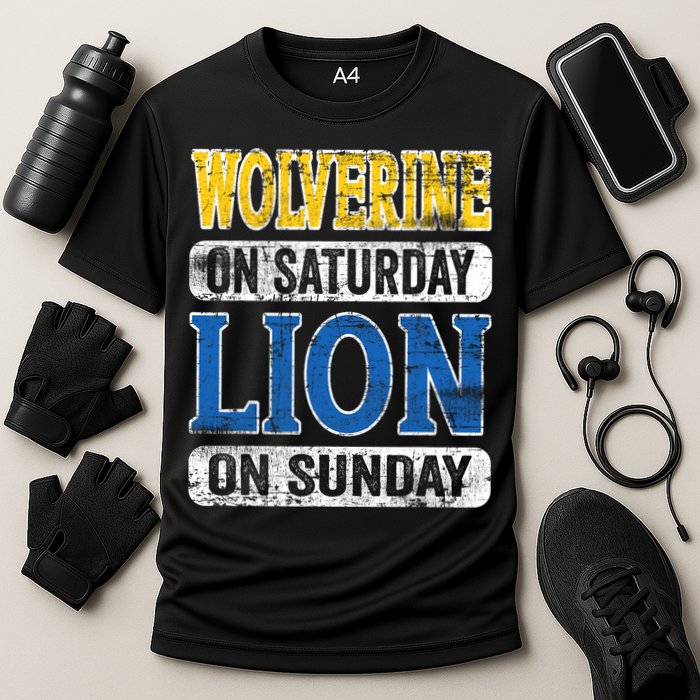 Wolverine On Saturday Lion On Sunday Performance Shirt