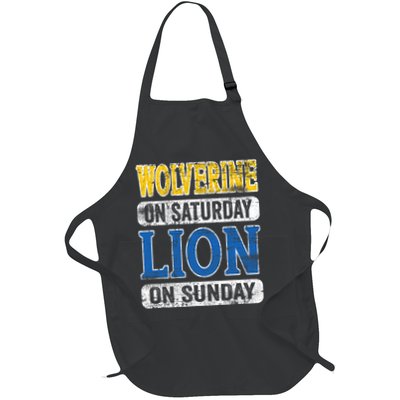 Wolverine On Saturday Lion On Sunday Apron