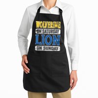 Wolverine On Saturday Lion On Sunday Apron