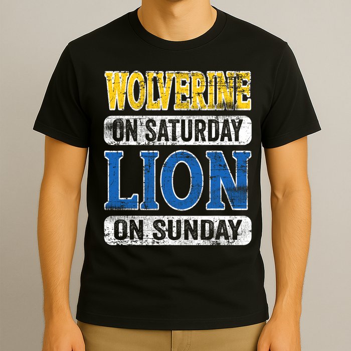 Wolverine On Saturday Lion On Sunday T-Shirt