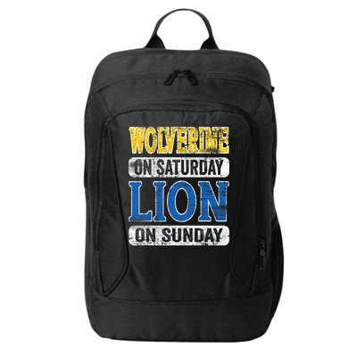 Wolverine On Saturday Lion On Sunday City Backpack