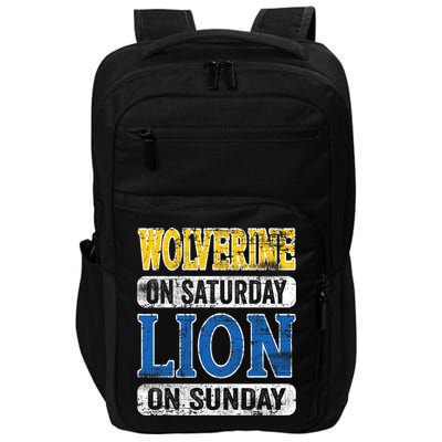 Wolverine On Saturday Lion On Sunday Impact Tech Backpack
