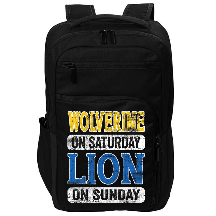 Wolverine On Saturday Lion On Sunday Impact Tech Backpack