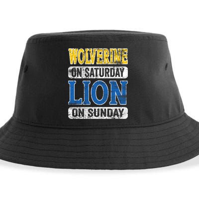Wolverine On Saturday Lion On Sunday Sustainable Bucket Hat