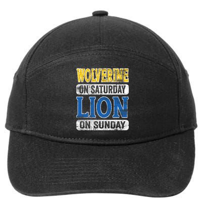 Wolverine On Saturday Lion On Sunday 7-Panel Snapback Hat