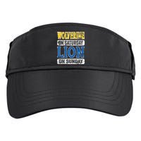 Wolverine On Saturday Lion On Sunday Adult Drive Performance Visor