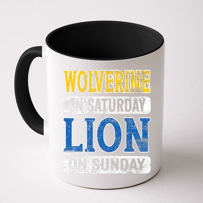 Wolverine On Saturday Lion On Sunday Mug