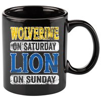 Wolverine On Saturday Lion On Sunday 11oz C Handle Ceramic Mug