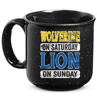Wolverine On Saturday Lion On Sunday 15oz Campfire Ceramic Mug