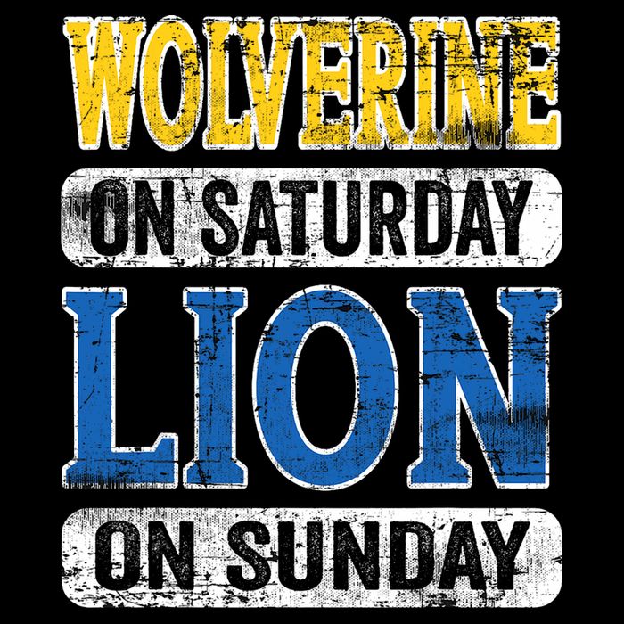 Wolverine On Saturday Lion On Sunday Drawstring Bag