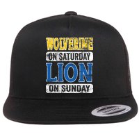 Wolverine On Saturday Lion On Sunday Flatbill Hat
