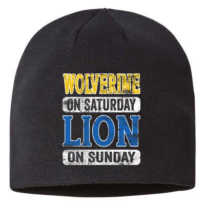 Wolverine On Saturday Lion On Sunday Sustainable Beanie