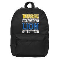 Wolverine On Saturday Lion On Sunday 16 in Basic Backpack