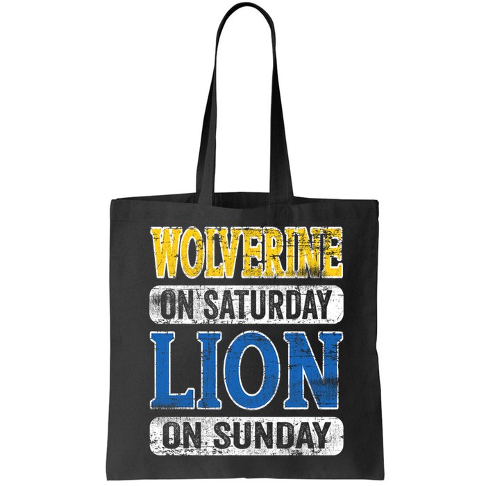 Wolverine On Saturday Lion On Sunday Bag