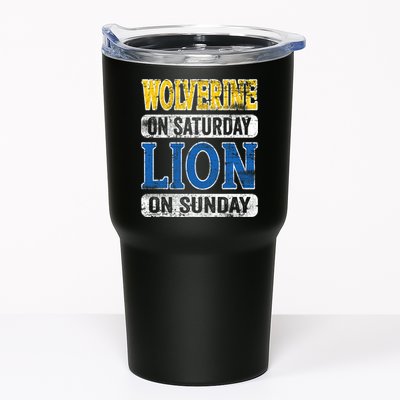 Wolverine On Saturday Lion On Sunday Tumbler