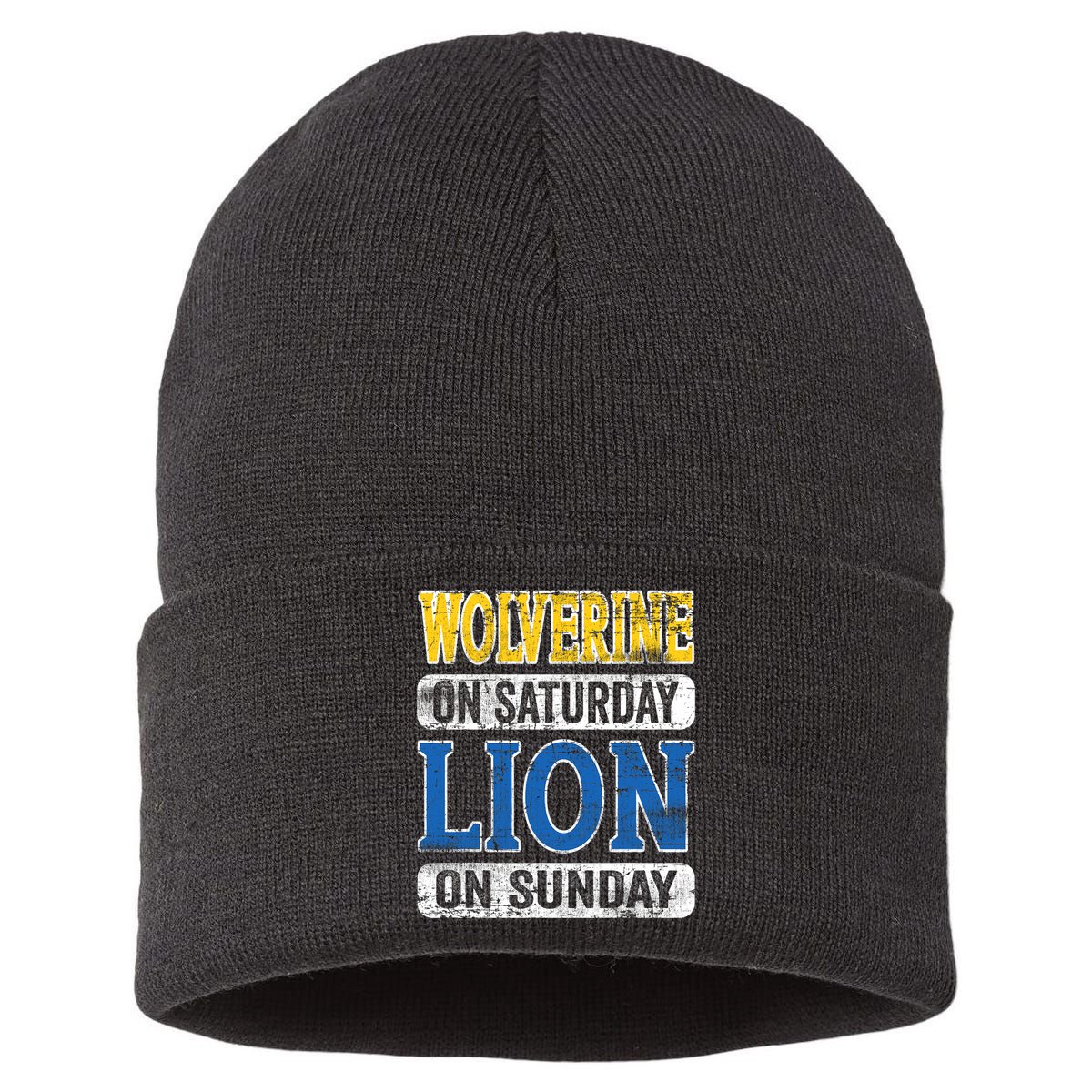 Wolverine On Saturday Lion On Sunday Sustainable Knit Beanie