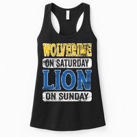 Wolverine On Saturday Lion On Sunday Womens Tank Top