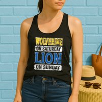Wolverine On Saturday Lion On Sunday Womens Tank Top