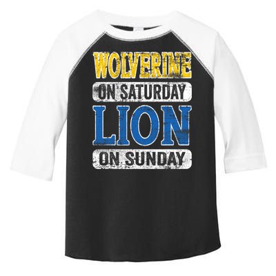 Wolverine On Saturday Lion On Sunday Toddler Fine Jersey T-Shirt