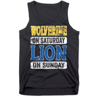 Wolverine On Saturday Lion On Sunday Tank Top