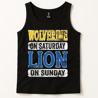 Wolverine On Saturday Lion On Sunday Tank Top