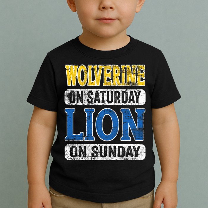 Wolverine On Saturday Lion On Sunday Toddler T-Shirt