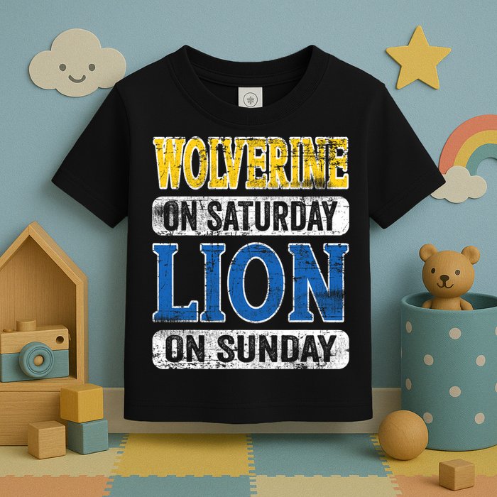 Wolverine On Saturday Lion On Sunday Toddler T-Shirt