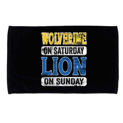 Wolverine On Saturday Lion On Sunday Microfiber Hand Towel